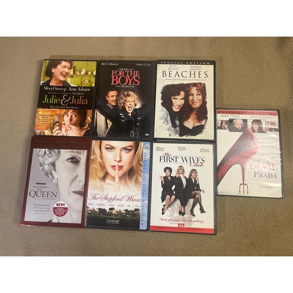 Women's Movie DVD Lot‎ Devil Wears Prada First Wives Club Beaches + More